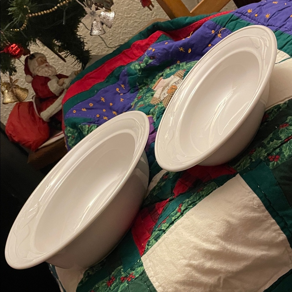Corning Ware Elegant White Serving Bowls